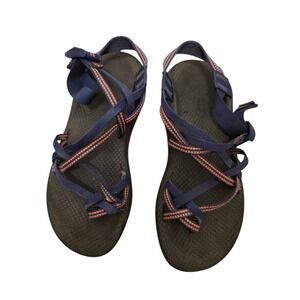 Chaco Women's Z/Cloud Strappy‎ Sandals Blue Orange Size W9 Casual Comfort